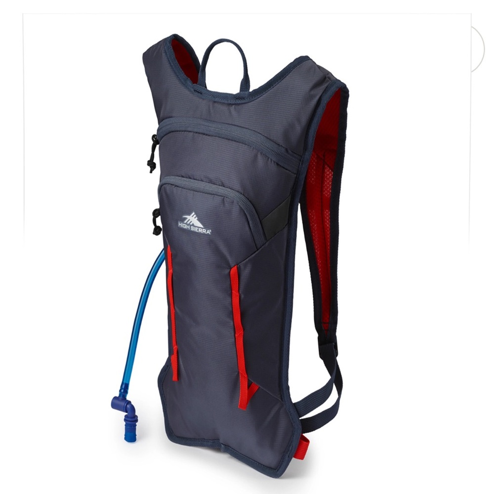 High Sierra Charcoal and Red Hydration Backpack